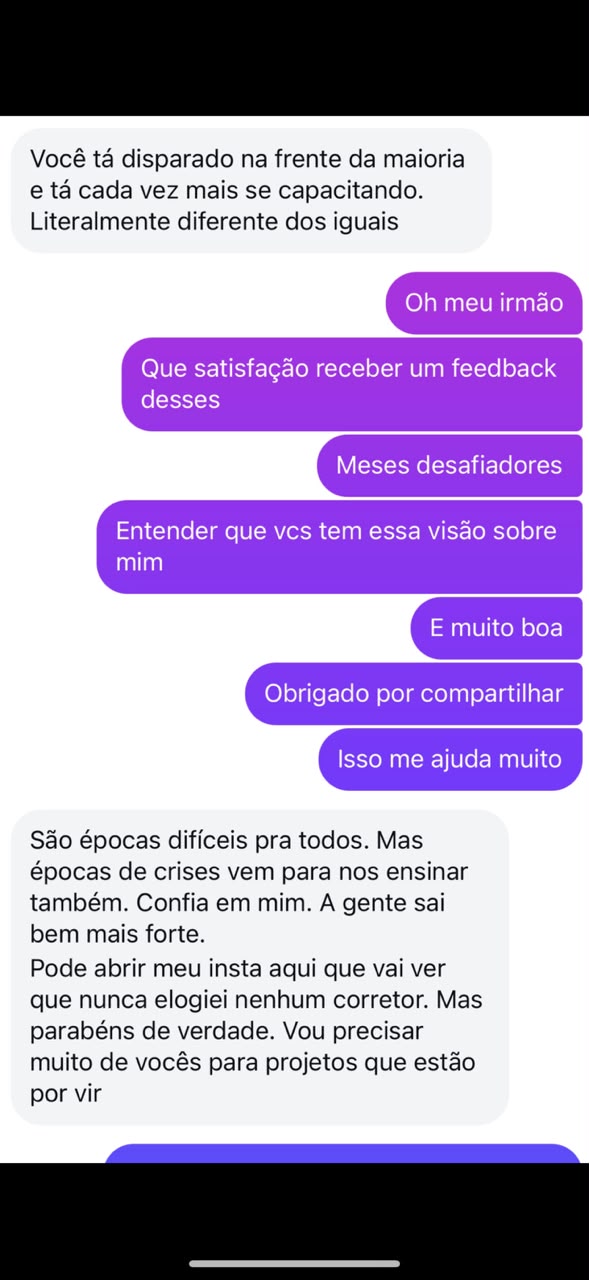 Depoimento recebido via mensagem privada — 5 de 6