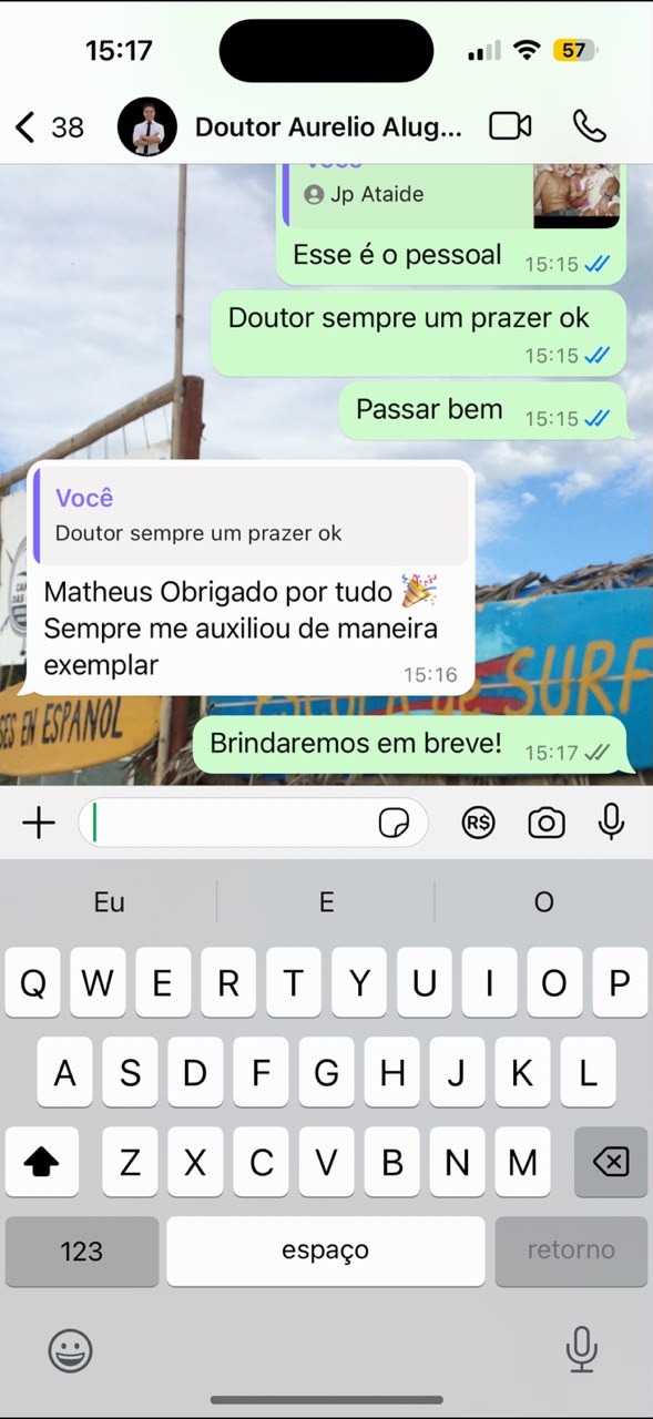 Depoimento recebido via mensagem privada — 2 de 6