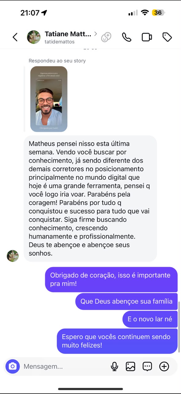 Depoimento recebido via mensagem privada — 4 de 6